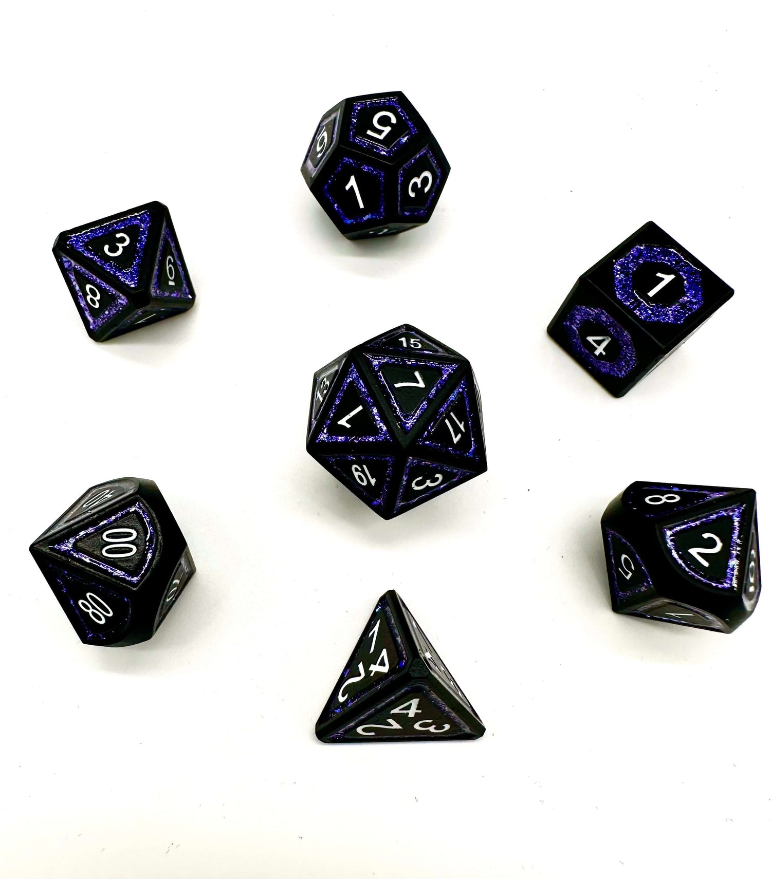 Astral Gleam Metal RPG Dice Set