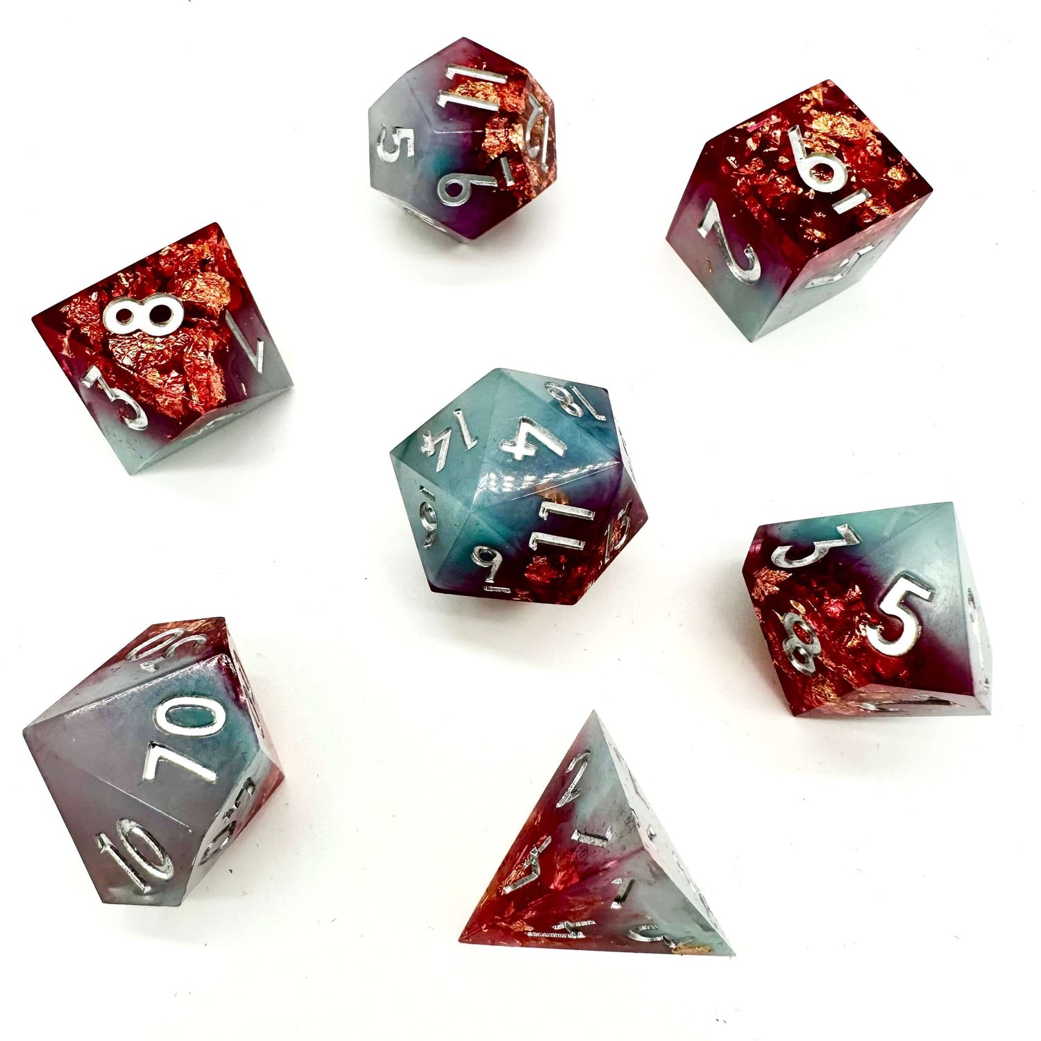 Spring Bliss Sharp Edge Resin RPG Dice Set