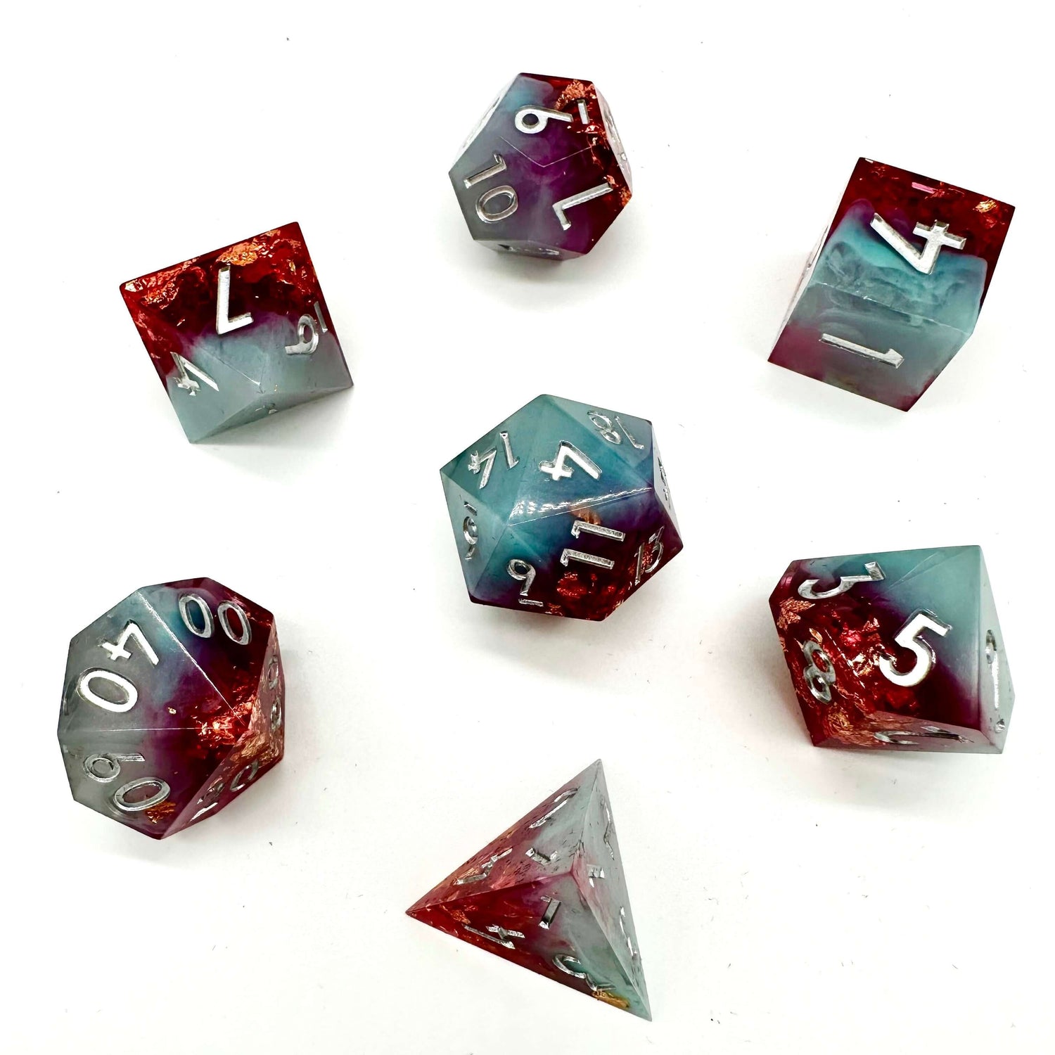 Spring Bliss Sharp Edge Resin RPG Dice Set