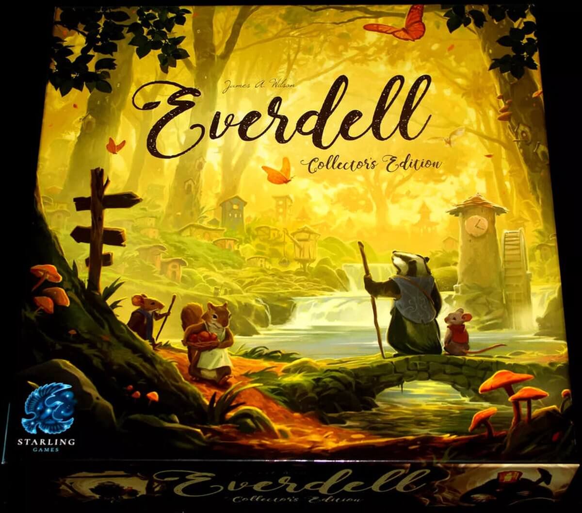 Everdell Collector's Edition board game box featuring vibrant illustrations and enchanting forest scene.