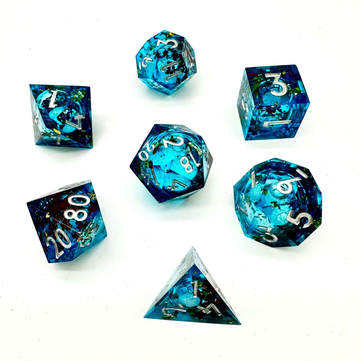 Mermaid's Maelstrom Liquid Core RPG Dice Set