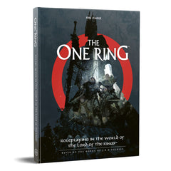 The One Ring RPG Core Rulebook cover featuring iconic imagery from the Lord of the Rings universe.